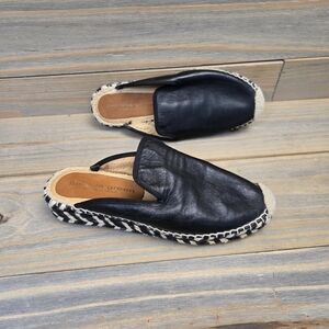 Patricia Green Espadrille Leather Slides Size EU 38 US 7